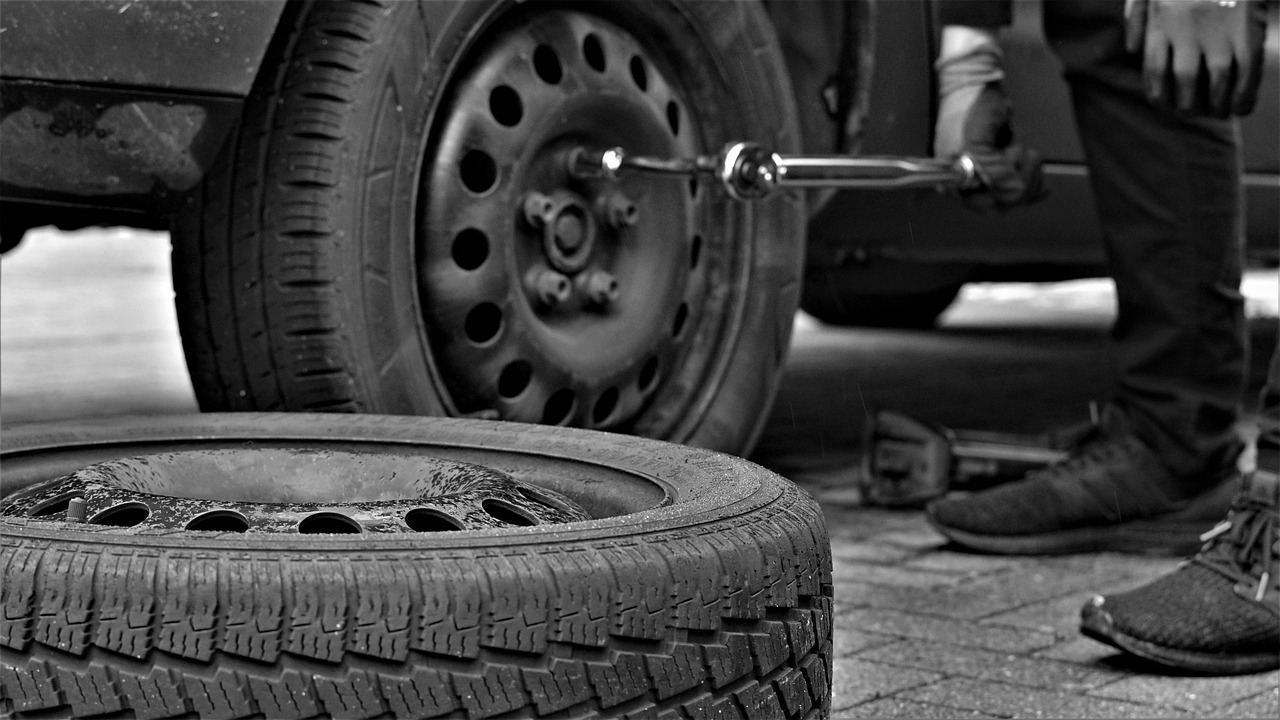 North Miami Tire mobile service van on Biscayne Boulevard