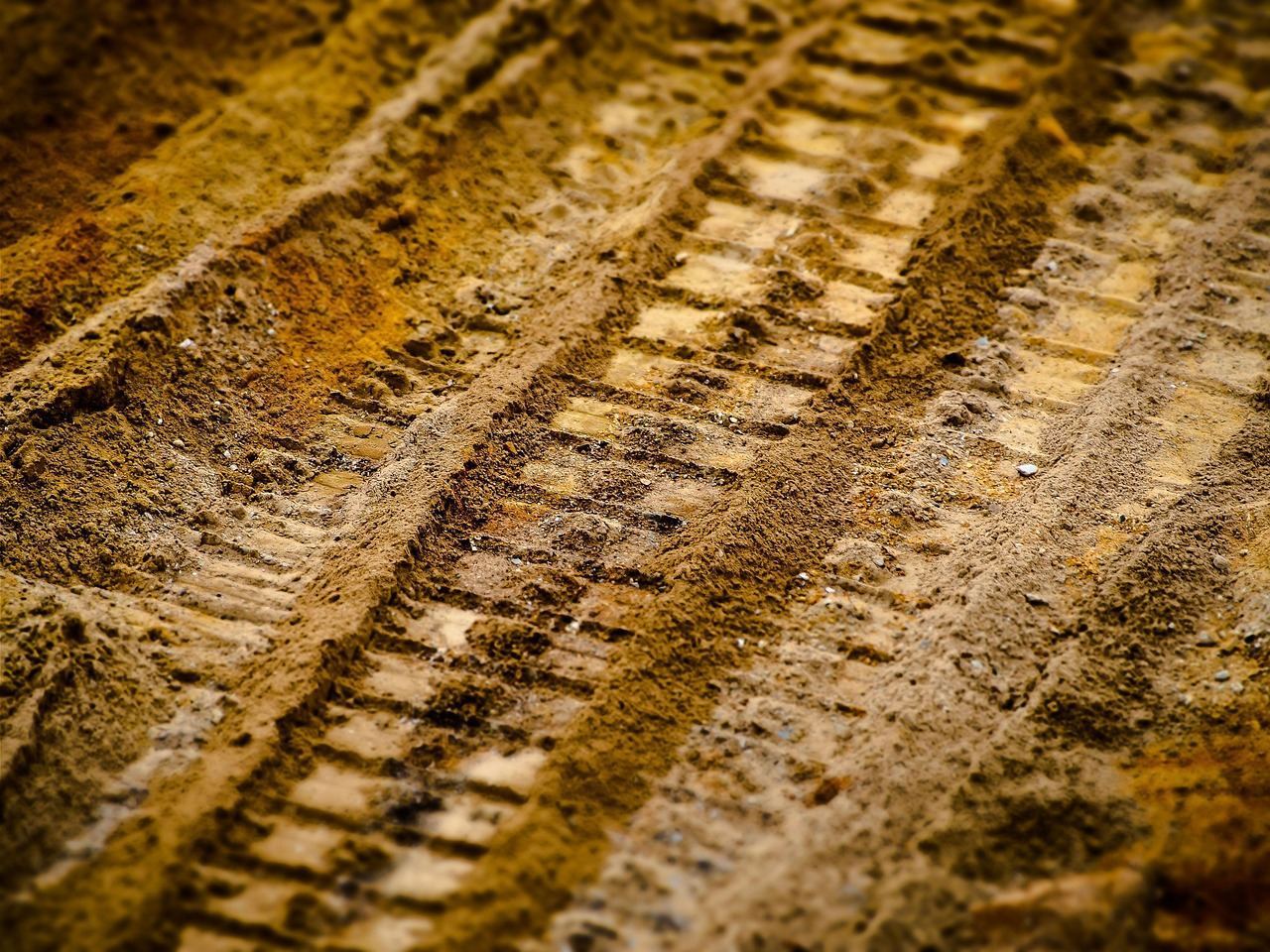 Close-up of a curb-struck tire sidewall
